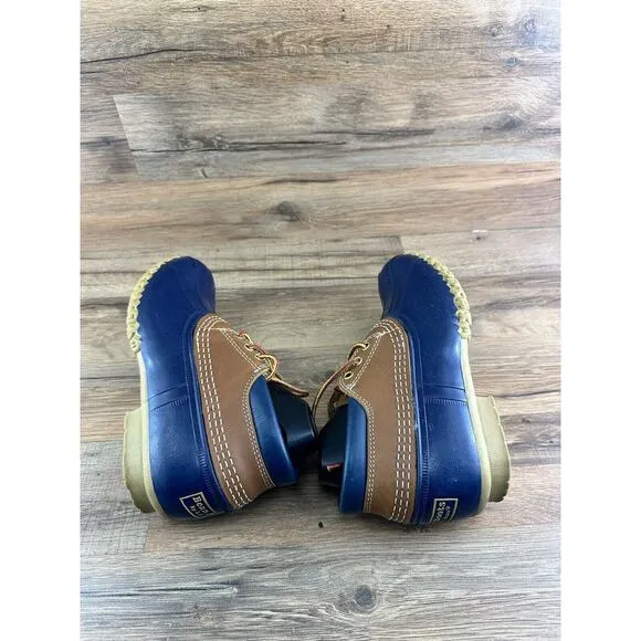 Vintage L.L. Bean Boots Size 7M woman BrownGum Shoe Rubber, Leather Duck…