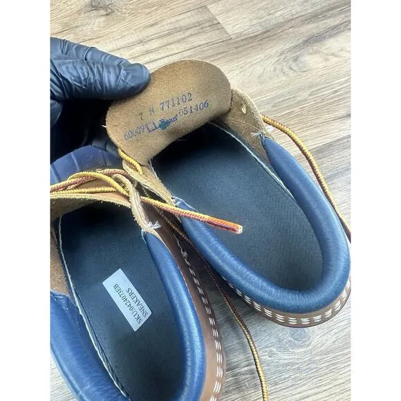 Vintage L.L. Bean Boots Size 7M woman BrownGum Shoe Rubber, Leather Duck…