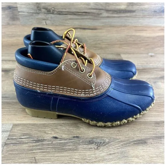 Vintage L.L. Bean Boots Size 7M woman BrownGum Shoe Rubber, Leather Duck…