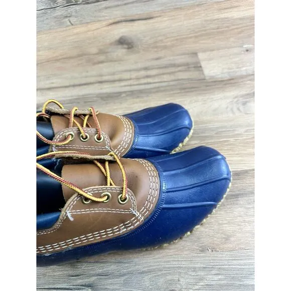 Vintage L.L. Bean Boots Size 7M woman BrownGum Shoe Rubber, Leather Duck…