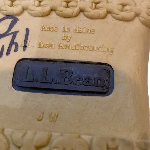 Vintage L.L. BEAN MEN'S DUCK BOOTS Rubber Leather Moc Upline Brown Tan Brown 12W