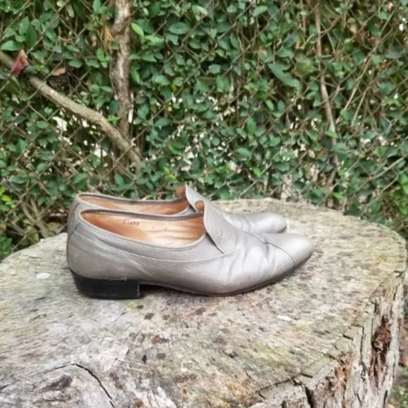 Vintage Men's Steel GRAY Stacy Adams Shoes Size 7M