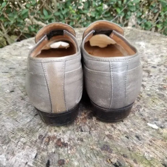 Vintage Men's Steel GRAY Stacy Adams Shoes Size 7M