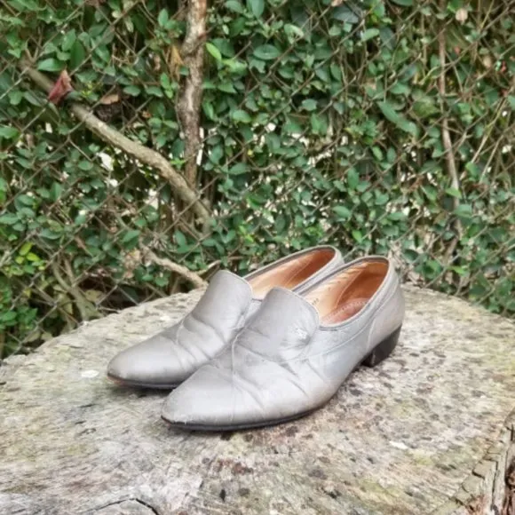 Vintage Men's Steel GRAY Stacy Adams Shoes Size 7M