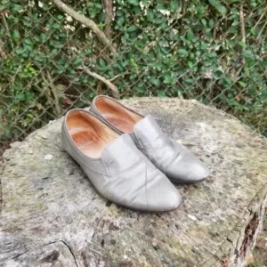 Vintage Men's Steel GRAY Stacy Adams Shoes Size 7M