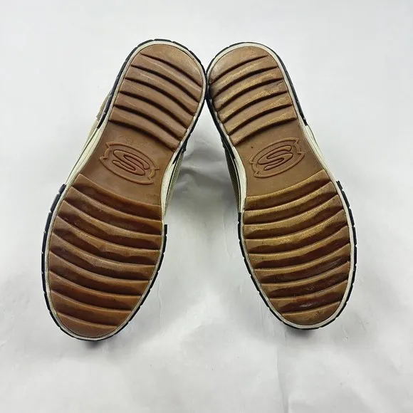 Vintage Skechers Shoes M 8 / W 10 Tan Brown Suede Skater Sneaker 90s Y2K