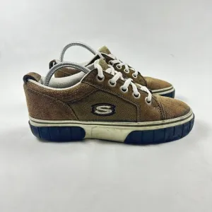 Vintage Skechers Shoes M 8 / W 10 Tan Brown Suede Skater Sneaker 90s Y2K