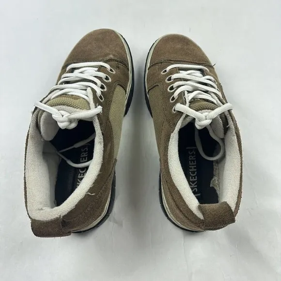 Vintage Skechers Shoes M 8 / W 10 Tan Brown Suede Skater Sneaker 90s Y2K