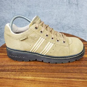 Vintage Skechers Shoes Women's 8.5 Brown Chunky Platform Lace Up Casual Sneakers