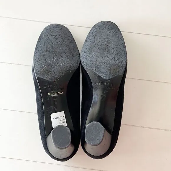 Vintage Amalfi Suede and Crocodile Tassel Pumps