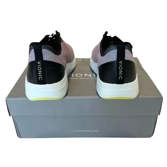 Vionic Celeste Lace Up Sneakers Lavender Purple Black Women’s Size 9