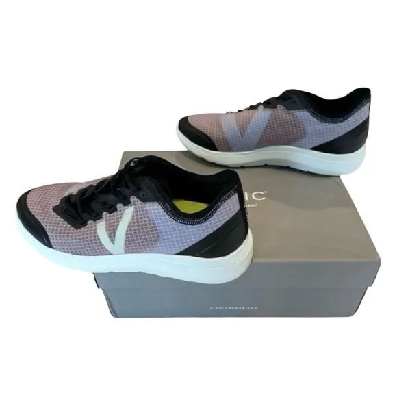 Vionic Celeste Lace Up Sneakers Lavender Purple Black Women’s Size 9
