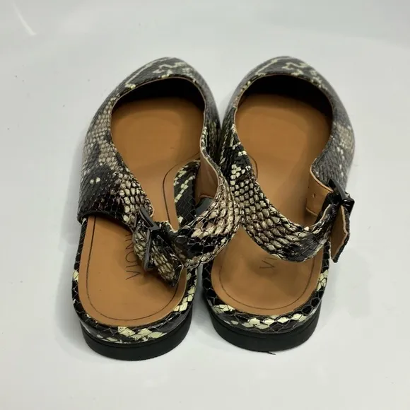 Vionic Jade Boa Slingback shoes snake skin print leather size 6.5