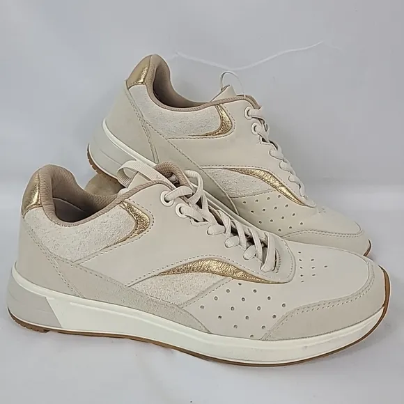 Vionic Nova Sneakers Women's US 7.5 Cream White Lace Up Trainer Shoes