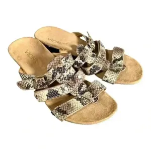 Vionic Radia Sandals Shoes Women's 6 Wedge Snake Print Leather 37