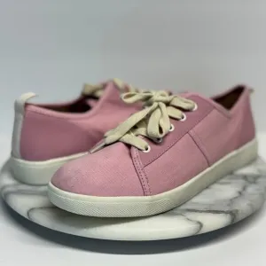 Vionic Shoes Woman's 7 Pink Canvas Lace Up Sunny Pisces Arch Support Comfort