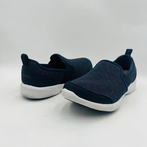 Vionic Sky Roza Women's Slip-on Navy/Pink Sneakers Size 6.5