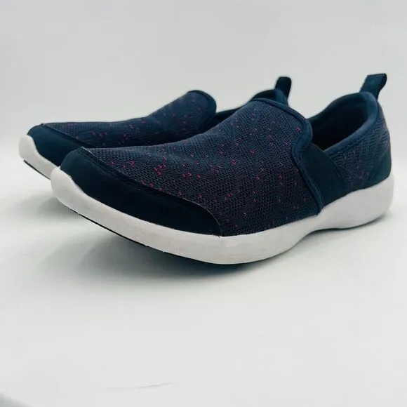 Vionic Sky Roza Women's Slip-on Navy/Pink Sneakers Size 6.5