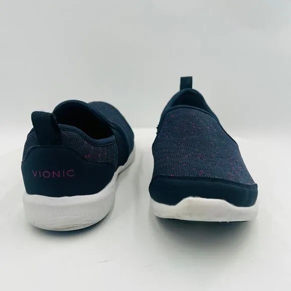 Vionic Sky Roza Women's Slip-on Navy/Pink Sneakers Size 6.5