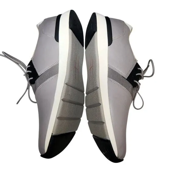 Vionic Women's Carmen Sneakers Shoes Gray Black Leather Lace Up Casual Support 7