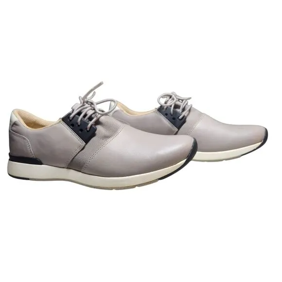 Vionic Women's Carmen Sneakers Shoes Gray Black Leather Lace Up Casual Support 7