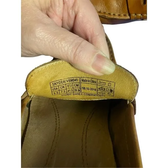 Vionic Men’s Brown Leather Loafers 8.5