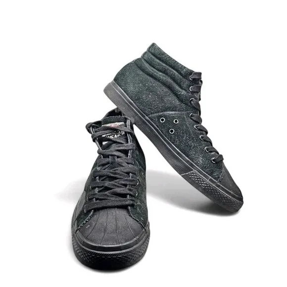 Vision Street Wear Suede HiTop Mens Black Skate Shoes Size 10 Retro Skateboard