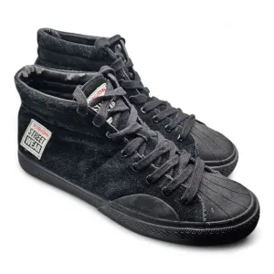 Vision Street Wear Suede HiTop Mens Black Skate Shoes Size 10 Retro Skateboard