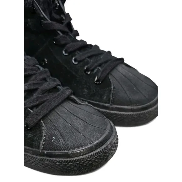 Vision Street Wear Suede HiTop Mens Black Skate Shoes Size 10 Retro Skateboard