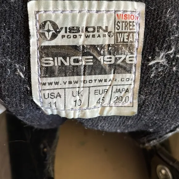 Vision Street Wear vintage all black hi-tops