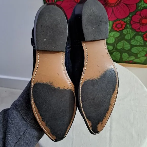 Vittorio Ricci blue Suede Leather Cowboy Western Boots