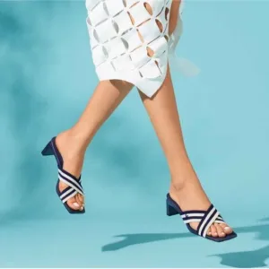 Vivaia Jennifer Square-Toe Block Heel Criss-Cross Sandal 40 US 9