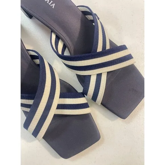 Vivaia Jennifer Square-Toe Block Heel Criss-Cross Sandal 40 US 9