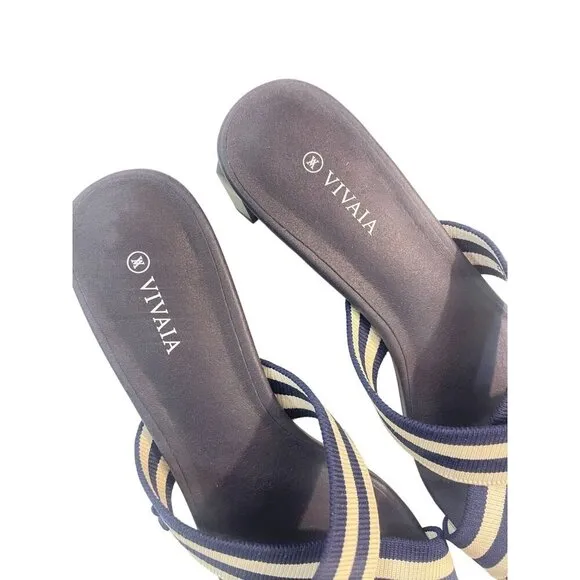 Vivaia Jennifer Square-Toe Block Heel Criss-Cross Sandal 40 US 9
