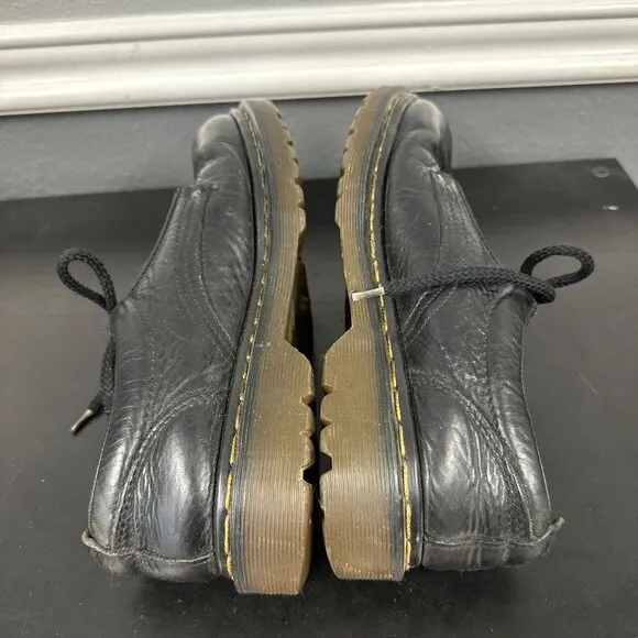 Vtg 90s Doc Dr Martens England Black 8323 Leather Lace Up Oxford Shoes UK 7 US 8