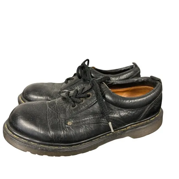 Vtg 90s Doc Dr Martens England Black 8323 Leather Lace Up Oxford Shoes UK 7 US 8