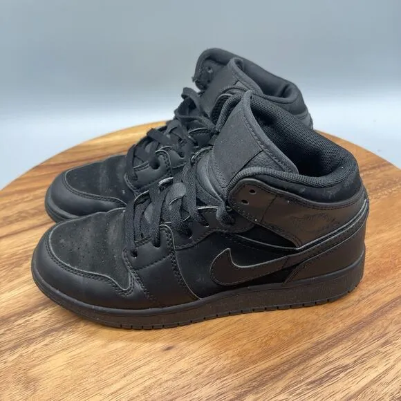 VTG NIKE Air Jordan 1 Phat GS Shoes Youth Size 4.5y Black Sneakers (364771-020)