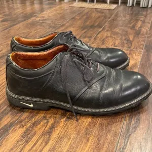 Vtg NIKE AIR Black KEMPSHALL LAST Size 11 Leather Golf Shoes GUC from 2001