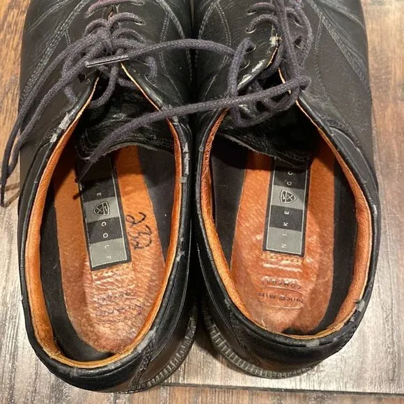 Vtg NIKE AIR Black KEMPSHALL LAST Size 11 Leather Golf Shoes GUC from 2001