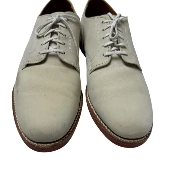 Walk-Over Men’s Ivory Cream Nubuck Suede Leather Shoes Size US 10.5 (READ)