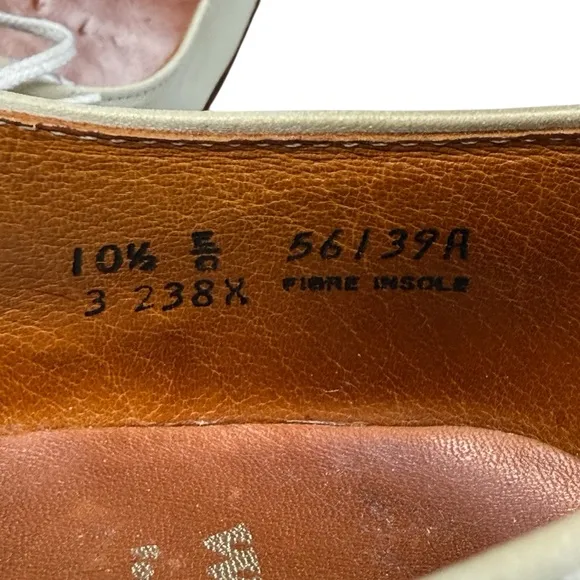 Walk-Over Men’s Ivory Cream Nubuck Suede Leather Shoes Size US 10.5 (READ)