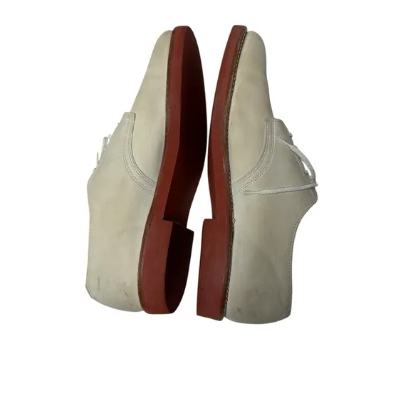 Walk-Over Men’s Ivory Cream Nubuck Suede Leather Shoes Size US 10.5 (READ)