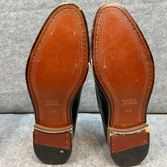 Warfield &amp; Grand Double Monk Strap Dress Shoes Leather Cap Toe Black Men's 10.5