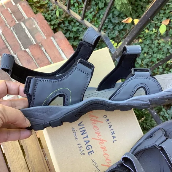 Weatherproof Vintage Men’s Brighton Adjustable Sandals Gray SZ 13