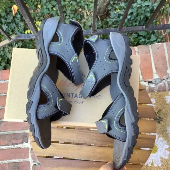 Weatherproof Vintage Men’s Brighton Adjustable Sandals Gray SZ 13