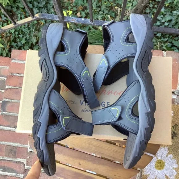 Weatherproof Vintage Men’s Brighton Adjustable Sandals Gray SZ 13