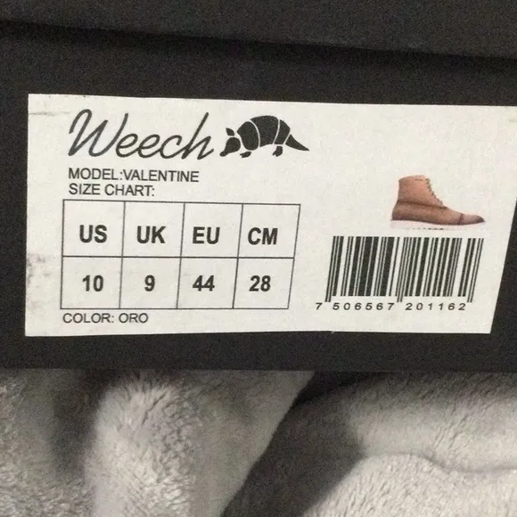 Weech Mens Valentine Oro Leather Chukka Boots Rubber Sole Size 10