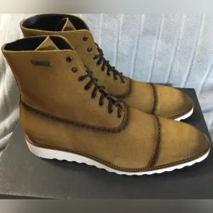 Weech Mens Valentine Oro Leather Chukka Boots Rubber Sole Size 10