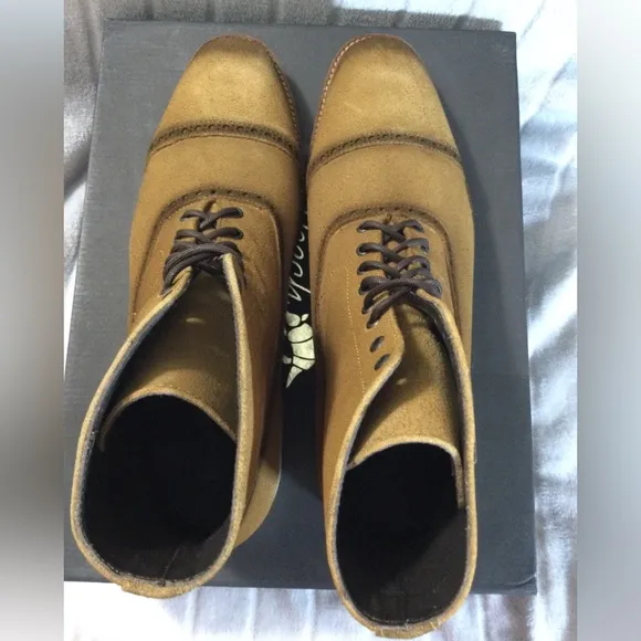 Weech Mens Valentine Oro Leather Chukka Boots Rubber Sole Size 10
