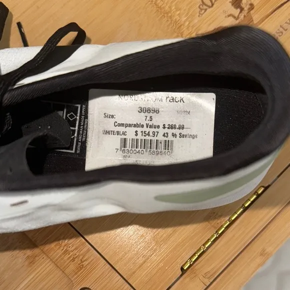 White and Black Athletic Shoes